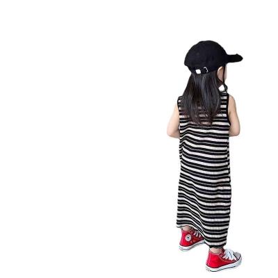 China Washable Kids Clothing Striped Girls Fashion Hot Selling Wholesale Casual Sleeveless Comfortable Dress High Quality for sale