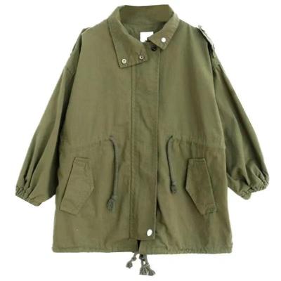 China wholesale Anti-wrinkle kids clothes cool drawstring waist trench coat casual windproof kids clothing for boys girls for sale