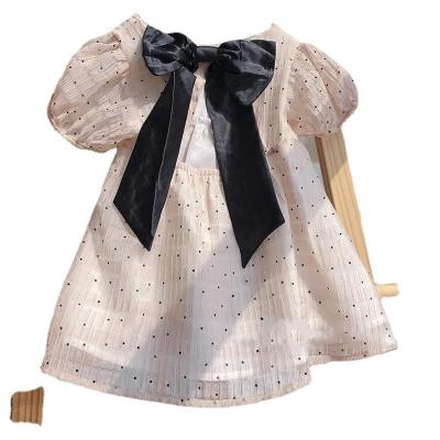 China Washable Floral Dot Skirt Girls' Clothing Princess Dress Kids Fashion Children's Dress for sale