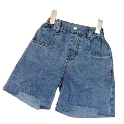 China Anti-Wrinkle Kids Summer Fashion Distressed Ripped Denim Jean Shorts For Kids Soft Stretch Fabric Boys Shorts Five Minutes Pants for sale