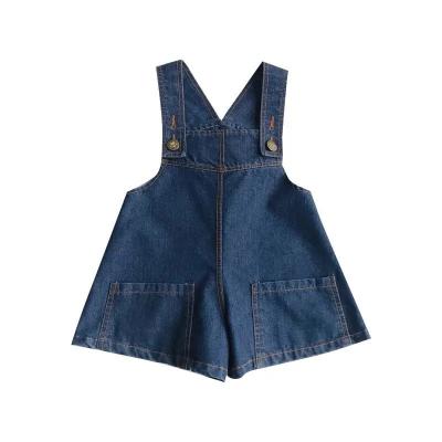 China wholesale Anti-wrinkle kids clothing girls gallus shorts children's lattice pantskirt summer clothes baby rompers causal pants for sale