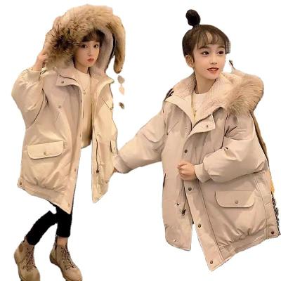 China wholesale children's clothing children's foreign velvet plus size big children's winter thick children's style long coat Sy021 for sale