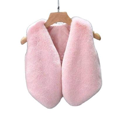 China Viable Wholesale Kids Clothing Children's Fur Vest Girls Fall Autumn Baby Warm Faux Fur Vest for sale