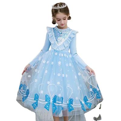 China Anti-wrinkle customization new design fantasy fairy tale princess blue dress for girls formal dress cosplay dress for sale