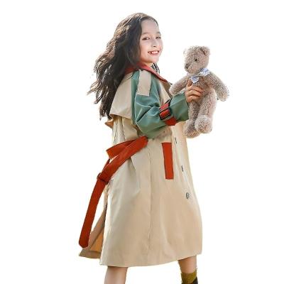 China Korean version of 2022 children's casual wear girls European and American 2022 new children's little girl's coat in the long anorak for sale