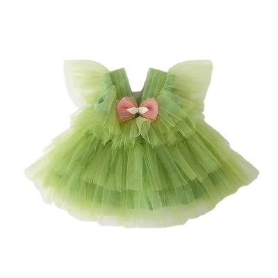 China Anti-wrinkle new 2022 summer girls' style children's birthday dress gauze dress for sale