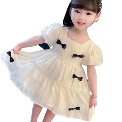 China Beautiful style girls summer dress 2022 new children's breathable children's dress with soft cotton for sale