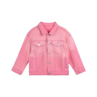 China Children Girls Solid Color Children's Denim Coat Breathable Spring And Autumn 2022 New Style Coat for sale