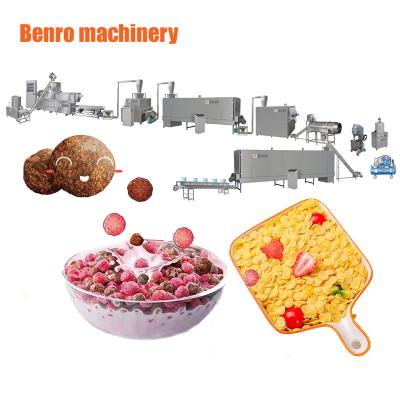 China Oatmeal breakfast cereal automatic cereal oatmeal production machine stainless steel breakfast cereal puff extrusion equipment for sale