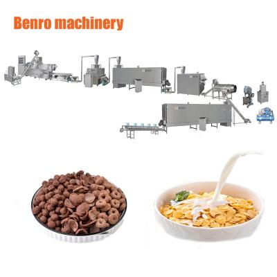 China 100-300kgh Capacity Breakfast Cereal Production Line Oatmeal Breakfast Cereals Automatic Puff Oatmeal Making Machine Extruder Equipment Maker for sale