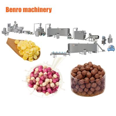 China Oatmeal Breakfast Cereal Corn Oat Flakes Machine Automatic Breakfast Cereal Production Line Equipment Stainless Steel Puff Extruder Maker for sale