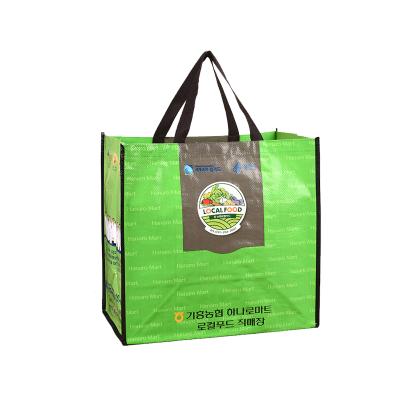 China Manufacturer Promotional Eco Friendly Bopp Handled Polypropylene Laminated Tote Bags With Custom Logo Printed PP Woven Shopping Bag for sale