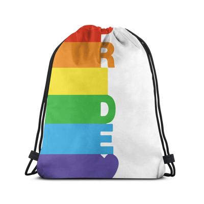 China 2021 Soft-loop Factory Price All Color Customized 210D Polyester Promotional Durable Drawstring Bag for sale