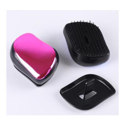 China Waterproof Customize Comb Tangle Detangling TT Colorful Electroplating Wet Hair Brush for sale