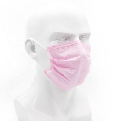 China Adult Cheap Price: Disposable Medical Face Mask Pink Medical Class II 3 Ply Pink Face Mask For Women for sale