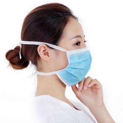 China Adult Medical Mask Tie On Head On 3 Ply Breathable Disposable Face Mask for sale