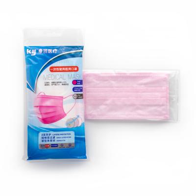 China Factory Wholesale Pink Adult 50 Pcs In A Box 3 Ply Disposable Medical Pink Face Masks for sale