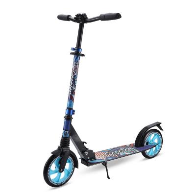 China Men Outdoor Sports Folding 200mm Big Wheel Two Adult Kick Scooter for sale