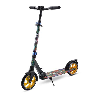 China China Supplier Men's Outdoor Sports Folding Adult 200mm Big Wheel Two Kick Scooter for sale