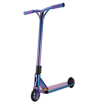 China Men rainbow color stunt scooter pro trick scooters freestyle kick UV plating complete scooters for sale