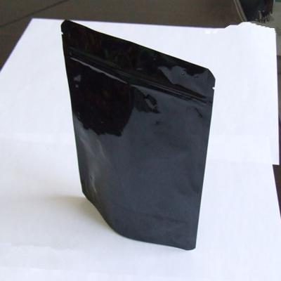 China Black Laminated Material Resealable Food Bags , Foil Packaging Bag for sale