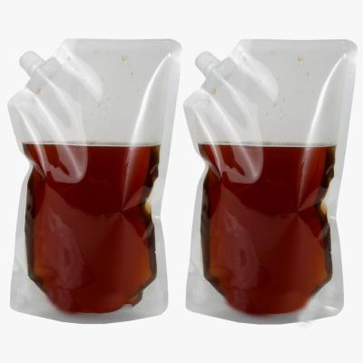 China Clear Standing Drinking Water 240ml Juice / Liquid Spout Bags With Top Cap for sale