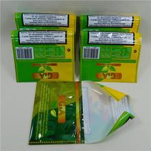 China Hand Rolling Zipper Resealable Plastic Bags For 50g Golden Virginia for sale