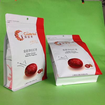 China Custom Square Flat Bottom Food Packaging Bag Side Pouch Bag Customized for sale