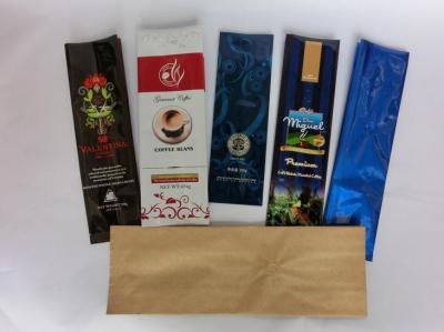 China 250g Black / Yellow Printed Custom Coffee Bag With Degassing Valve , Gravure Printing for sale