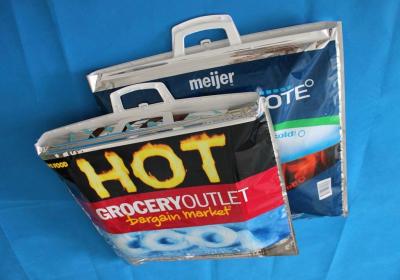 China Full Color Printing Recyclable Insulated Food Delivery Bags For Grocery Outlet for sale