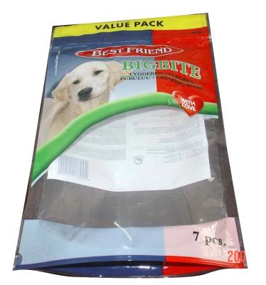 China Standup Resealable Dog Food Packaging Bags With Clear Window In Front for sale