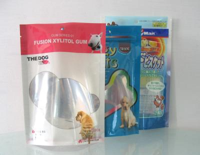 China Food Grade Flexible Packaging Clear Window Pet Food Bags For Baby Dog Food for sale