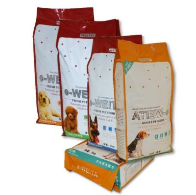 China Self Standing Fresh Pet Food Quad Seal Bags , Four Side Sealed Bags for sale