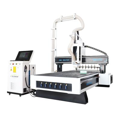 China Advertising Company 3 Axis ATC CNC Router Wood CNC Router 1325 with Auto Tool Switch for sale