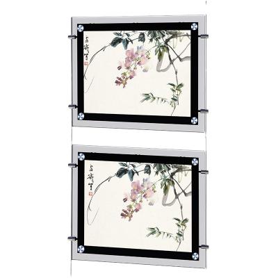 China INDOOR OUTDOOR ultra-thin transparent crystal frame crystal light box easy to install table swing, hanging, wall mounted to wedding picture for sale