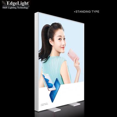 China Indoor China Printed Aluminum Profile Fabric Free Extrusion Poster Light Box for sale