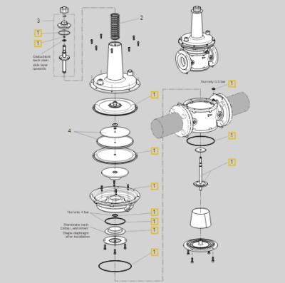 China Burner VGBF40R40 diaphragm order no.74922188 for KromSchroder for sale