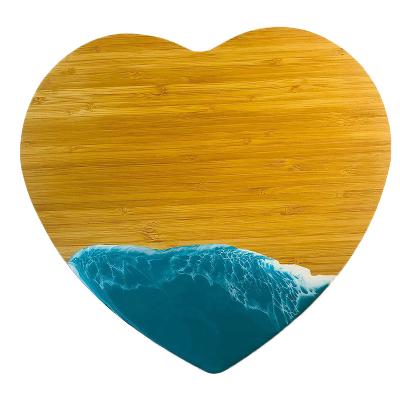 China 11*11 Inch Love Ocean Board Resin Deli Board Viable Ocean Wav Board for sale