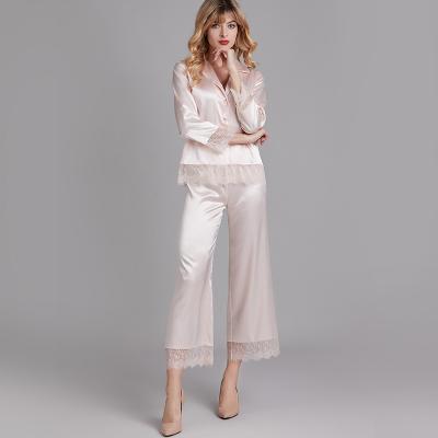 China Wholesale custom made satin QUICK DRY long sleeve women's luxury valentines pajamas sets for sale