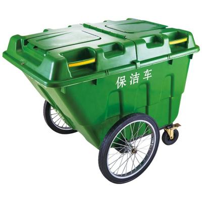 China 400L Waste Bin Wheelie Bin Sustainable Waste Bin With Lid And Wheels Plastic Large Bin for sale