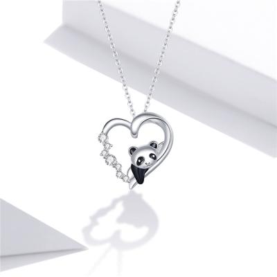 China Dropshipping Qings 925 Sterling Silver Cute Heart Baby Link Chain TRENDY Animal Necklace for sale