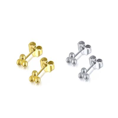 China CLASSIC Factory Three Balls Ins Hot Selling Wind Studs Exquisite Small Polka Dot 925 Sterling Silver High Quality Stud Earrings for sale