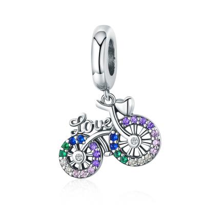 China Nickel Free Qings Modern Bike Charm 925 Sterling Silver Fashion Charm & Pendants for sale