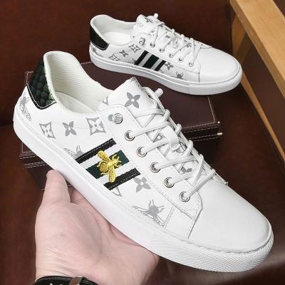 China Fashion Trend 2021 New Models Wholesale Leather Casual Shoes High Tops Luxury Casual Men Shoes for sale