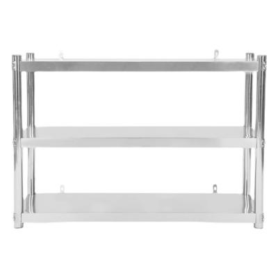 China Wholesale cheap factory price stainless steel food metal storage racks shelf wall shelf (gather) for sale