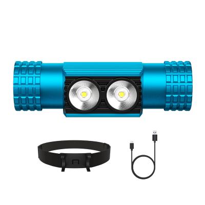 China Type-C Rechargeable Led Powerful Bright Headlight New 2022 Aluminum Alloy Material Lithium Battery USB Latest High Power Headlight Factory High Quality Products for sale