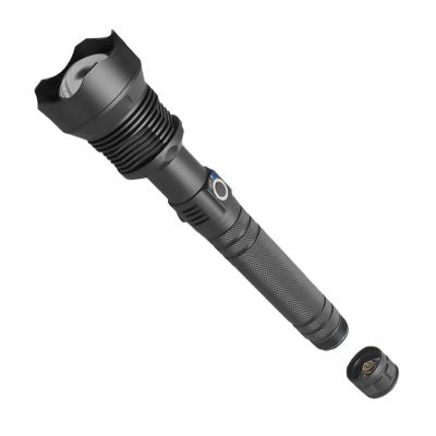 China Outdoor Portable Buzz Long Range Self Defense Emergency Buzz Tools Super Bright Rechargeable LED Flashlight for sale