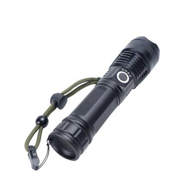 China Powerful Zoom High Lumen 5 Modes Zoom USB Rechargeable Waterproof Multi Function Flashlight Torches for sale