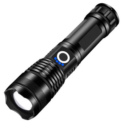 China Latest Products Zoom 2022 High Power 5 Modes Zoom 18650 Battery Rechargeable USB LED Torch Flashlight Waterproof for sale