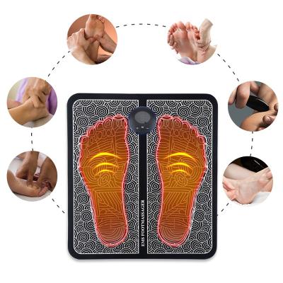 China Control Dix Muscle Stimulator EMS Foot Massager Smart Electric Pulse Acupuncture Pain Relief Mat Foldable Foot Cushion Pad Blood Circulation for sale